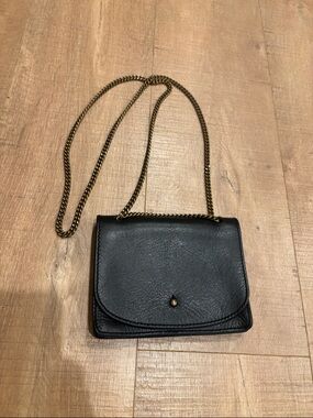 Madewell genuine leather mini clutch purse cute chain strap